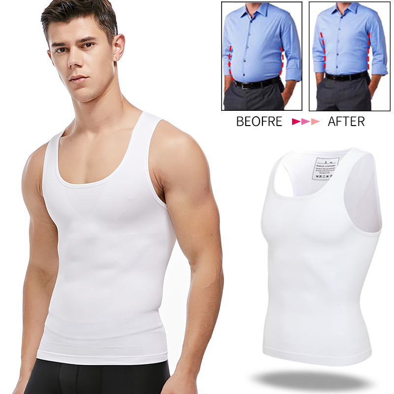 Crossfit Weight Vest - Mens Slimming Body Shaper Chest Compression