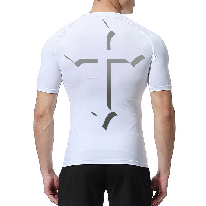 Cross Print Compression Shirt  - Crossfit Gym review and price